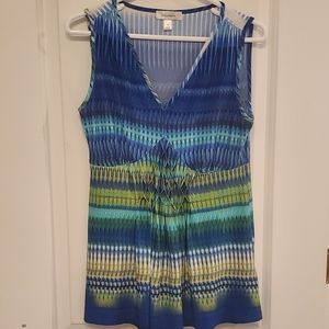 Patterned Sleeveless Blouse